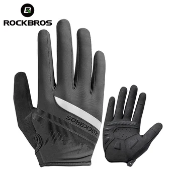 Велосипедные мужские перчатки ROCKBROS Весна Осень Велосипедные перчатки Спортивные противоударные Дышащие MTB Перчатки для горного велосипеда Мотоцикл