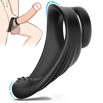 Силиконовый массажер для эрекции пениса простаты для взрослых мужчин, секс-игрушка для задержки эякуляции, кольцо для фиксации спермы
