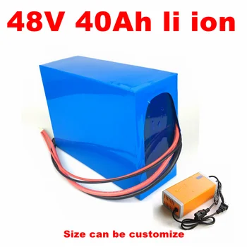 48v 40ah литий-ионный аккумулятор 48V li ion13S BMS для 3000 Вт велосипедный инвертор solor scooter + Зарядное устройство 5A