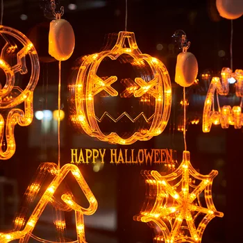 Тематический светильник в виде призрачного глазного яблока, Паутины с пластиковой присоской, украшения для вечеринки в магазине на Хэллоуин, домашняя атмосфера
