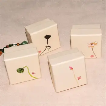 Коробка для колец Простая, но не простая подарочная коробка для вечеринки с рисунком, коробка для кулонов, аккуратная отделка, художественная бумага, картонная подарочная коробка, упаковочная коробка