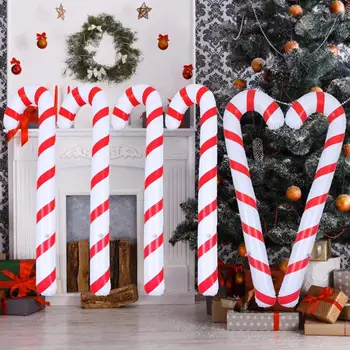 90 см Надувные Рождественские Леденцы-Трости Палочки Воздушные Шары Открытый Леденцы Декор для Рождественских Украшений Поставки 2023 Navidad