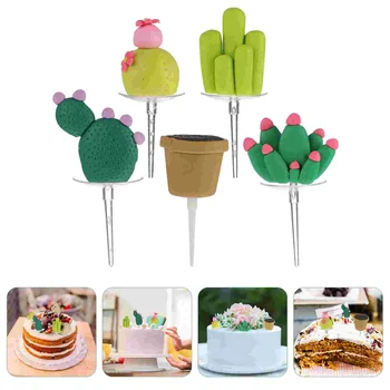 Вставки для торта с кактусом, Топпер, принадлежности для вечеринок, Украшения для свадебной церемонии, фрукты Весна-лето