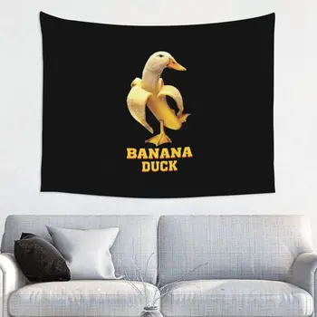Гобелен с банановой уткой из ткани Хиппи, висящий на стене, забавный мем, декор стен, пляжный коврик, настенный гобелен с мандалой