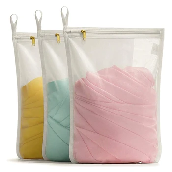 Сетчатый мешок для белья для деликатесов Сетчатый мешок для стирки, дорожная сумка для хранения, сумки для стирки одежды + молния YKK