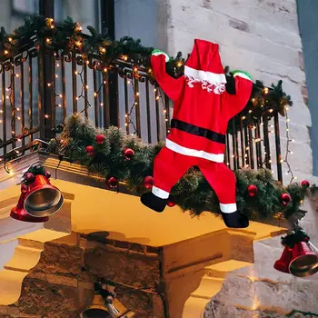 Подвеска Санта-Клауса Праздничные украшения Санта-Клауса для домашних вечеринок во дворе Светодиодные фонари Украшения для наружного декора Рождество