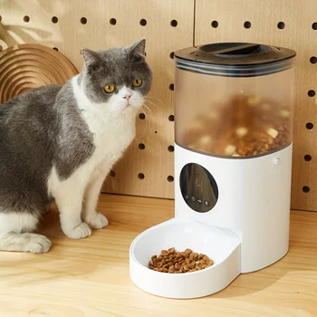 Автоматическая кормушка для кошек объемом 4,5 л Wi-Fi Smart Swirl Slow Dog Feeder с записью голоса