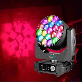 0 TAX 19X30W 4IN1 RGBW Hawkeye Big Eye LED Moving Head Wash Beam Effect Light 450 Вт Линейный Диммер Stage DJLaser Lights Для Шоу