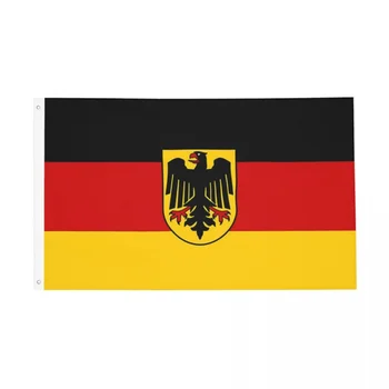 Государственный Флаг Германии Флаг Германии Крытый Открытый Баннер Всепогодное Украшение с Имперским Орлом Двухсторонние Флаги размером 2x3 3x5 4x6 5x8 Футов