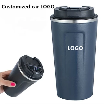 автомобильная кофейная чашка объемом 510 мл для Bmw E46 F20 F10 X3 E83 E61 X5 M E36 G20 E92 F22 F40 с интеллектуальным дисплеем температуры из нержавеющей стали