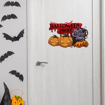 Съемная наклейка на Хэллоуин, Наклейка на стену, наклейка на тыкву в ночь Хэллоуина, Водонепроницаемое настенное украшение из ПВХ для комнаты