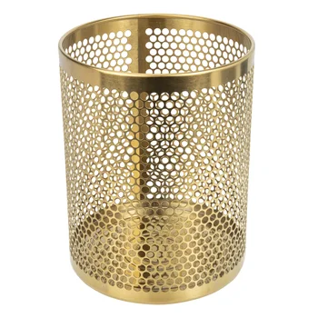 Золотой мусорный бак, корзина для мусора из нержавеющей стали, выдалбливаемый держатель для кухонного контейнера для мусора