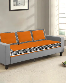 Оранжевый Простой китайский геометрический чехол для диванной подушки, протектор для дивана, Эластичный Моющийся съемный чехол для дивана, Эластичные чехлы