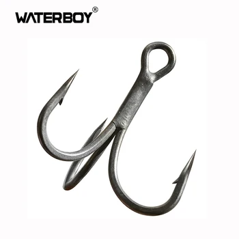 WATERBOY 20 шт./упак. Крючки для морской рыбалки 4# 6# 8# 10# 12# Высокоуглеродистая сталь, Сверхострые снасти, Серебро, Хорошая цена