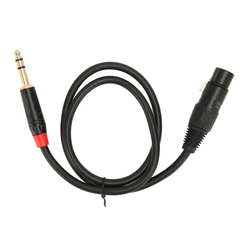 Микрофонный кабель с бескислородным медным сердечником 20AWG с разъемом от 0,75 метра XLR до 6,35 мм, многослойное экранирование для усилителя мощности