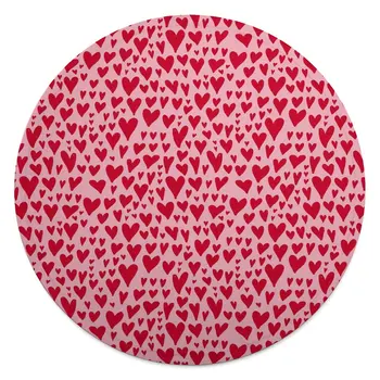 Мягкое прочное круглое одеяло Hearts Core на День Святого Валентина, покрывало для путешествий в самолете, Осенняя новинка, Индивидуальное Фланелевое покрывало на кровать