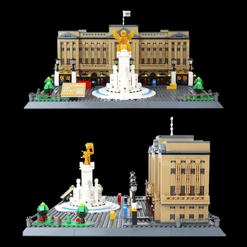 Архитектура из разноцветных блоков, Модель Букингемского дворца, Кирпичное здание, Красивый дом, Juguetes, Развивающие игрушки для детей, подарки