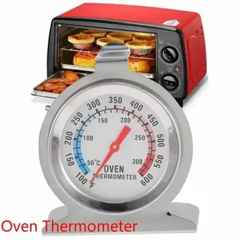 1 шт. Термометр для духовки с регулируемой температурой мяса со стоячим циферблатом из нержавеющей стали, прибор для измерения большого диаметра