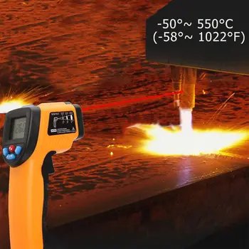 Инфракрасный термометр Цифровой температурный пистолет для приготовления пищи Бесконтактный электрический ИК-датчик температуры Ремонт дома Ручная работа M4YD