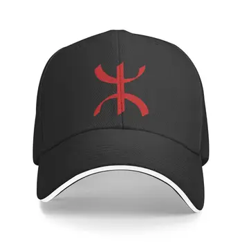 Изготовленная на заказ Красная бейсболка с символом Амазиг Тифинаг Спортивная Мужская Женская Бейсболка с регулируемым Берберским флагом Летняя Шляпа для папы