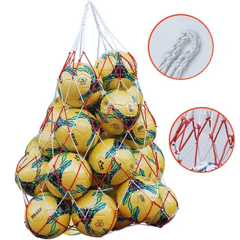 Баскетбольная сетка Сумка Нейлоновая Жирная Футбольная сумка для хранения с одним Мячом Портативное Оборудование для занятий спортом на открытом воздухе Футбольная Волейбольная сумка