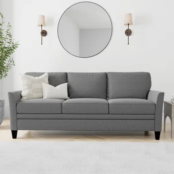 Классический современный диван на 3 места, серый, Диваны для гостиной с бесплатной доставкой, просторные и уютные, мебельный диван