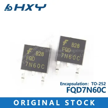 10 шт./ЛОТ FQD7N60C 7N60C TO-252 полевой MOS-ламповый чип