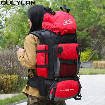 Oulylan 90L Походный рюкзак для кемпинга, Женские Мужские Водонепроницаемые рюкзаки большой емкости, Дорожная сумка для багажа