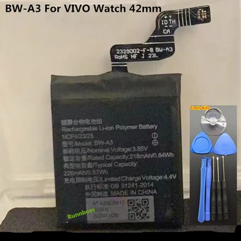 Высококачественный аккумулятор BW-A3 для Vivo Watch 42mm BWA3 Replacement Batteria